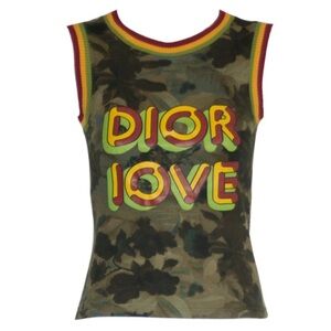 RARE Christian Dior “Dior Love” Rasta Tank